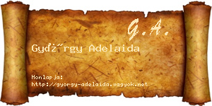 György Adelaida névjegykártya